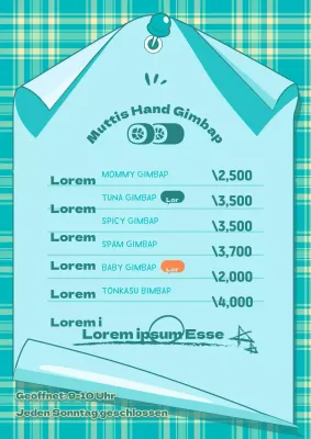 Bewerben Sie Ihre Getränkekarte mit niedlichen Illustrationen