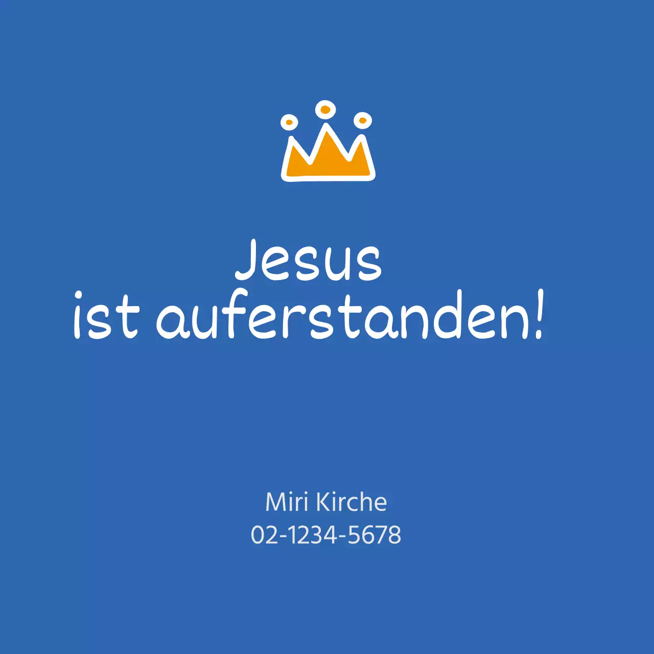 Blau Neat Ostern Kirche Kreis Aufkleber