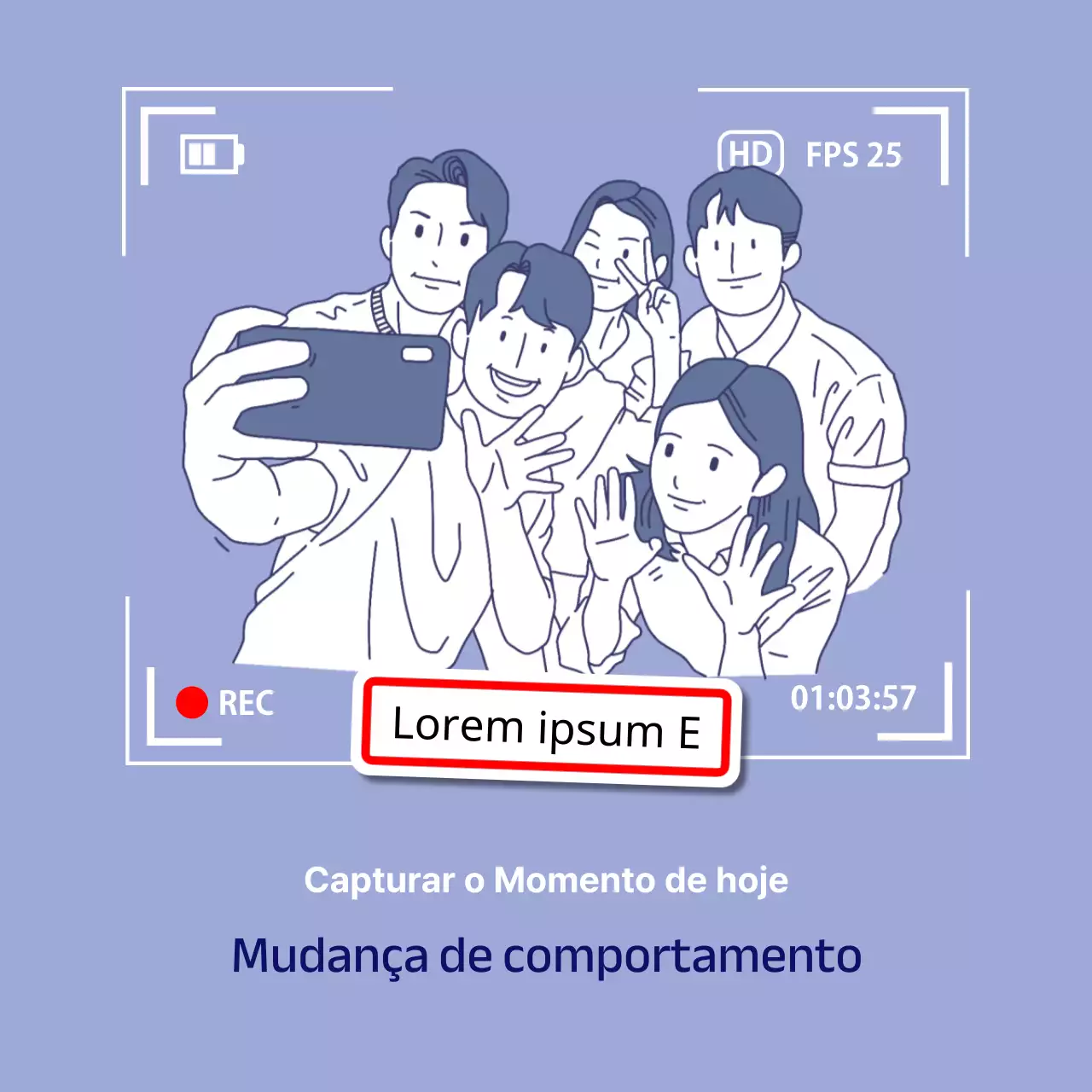 Um simples post de missão semanal do clube de fotografia azul e branco