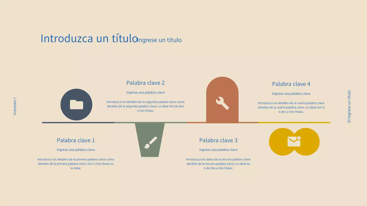Diseñar un gráfico cronológico con un concepto informal