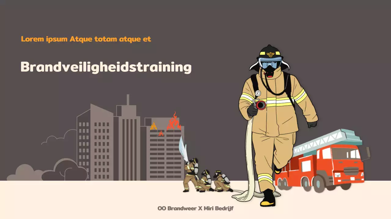 Brandveiligheidstraining met een beige bestandsverkennerconcept