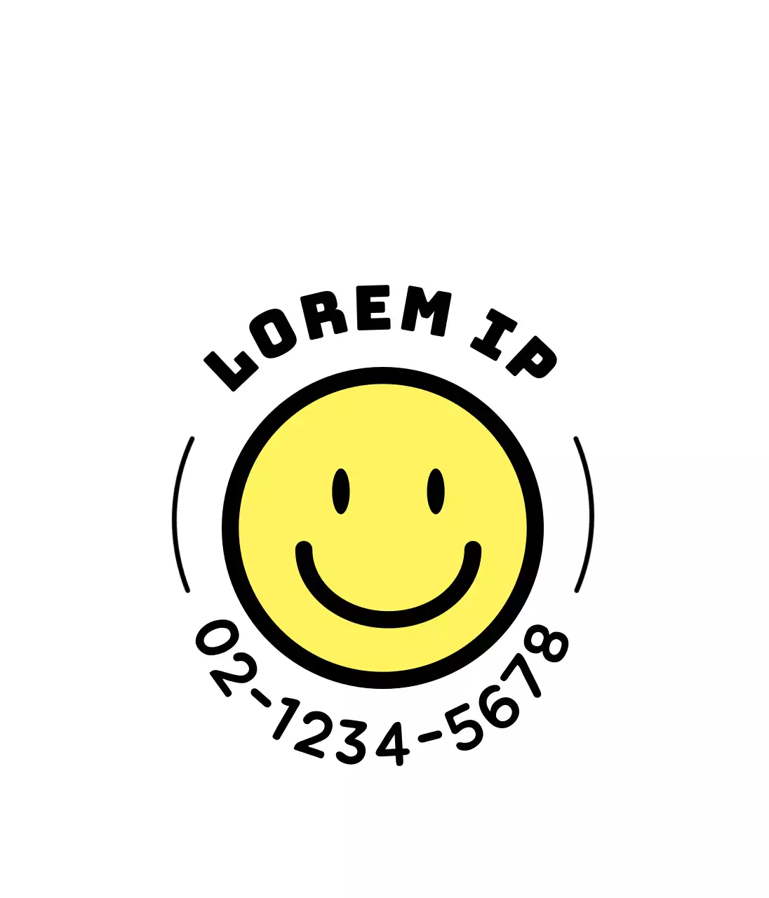 Illustratiestudio met witte glimlach