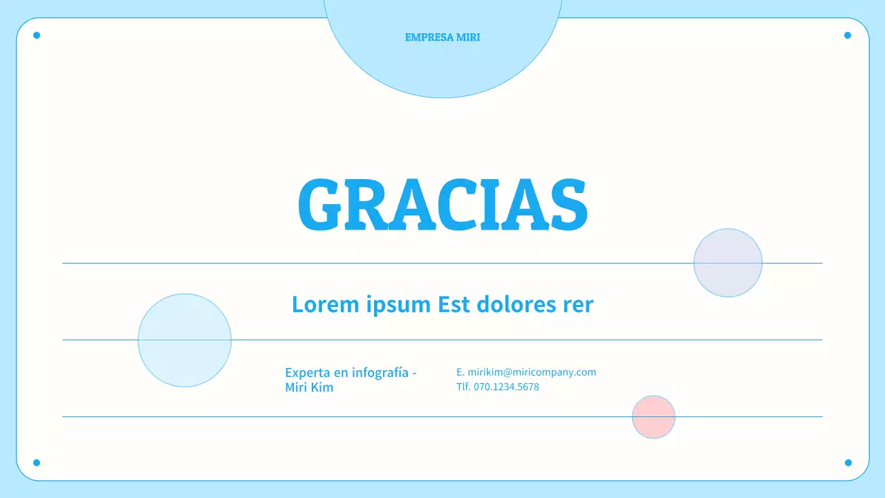 Gráficos e infografías con círculos en tonos pastel azules