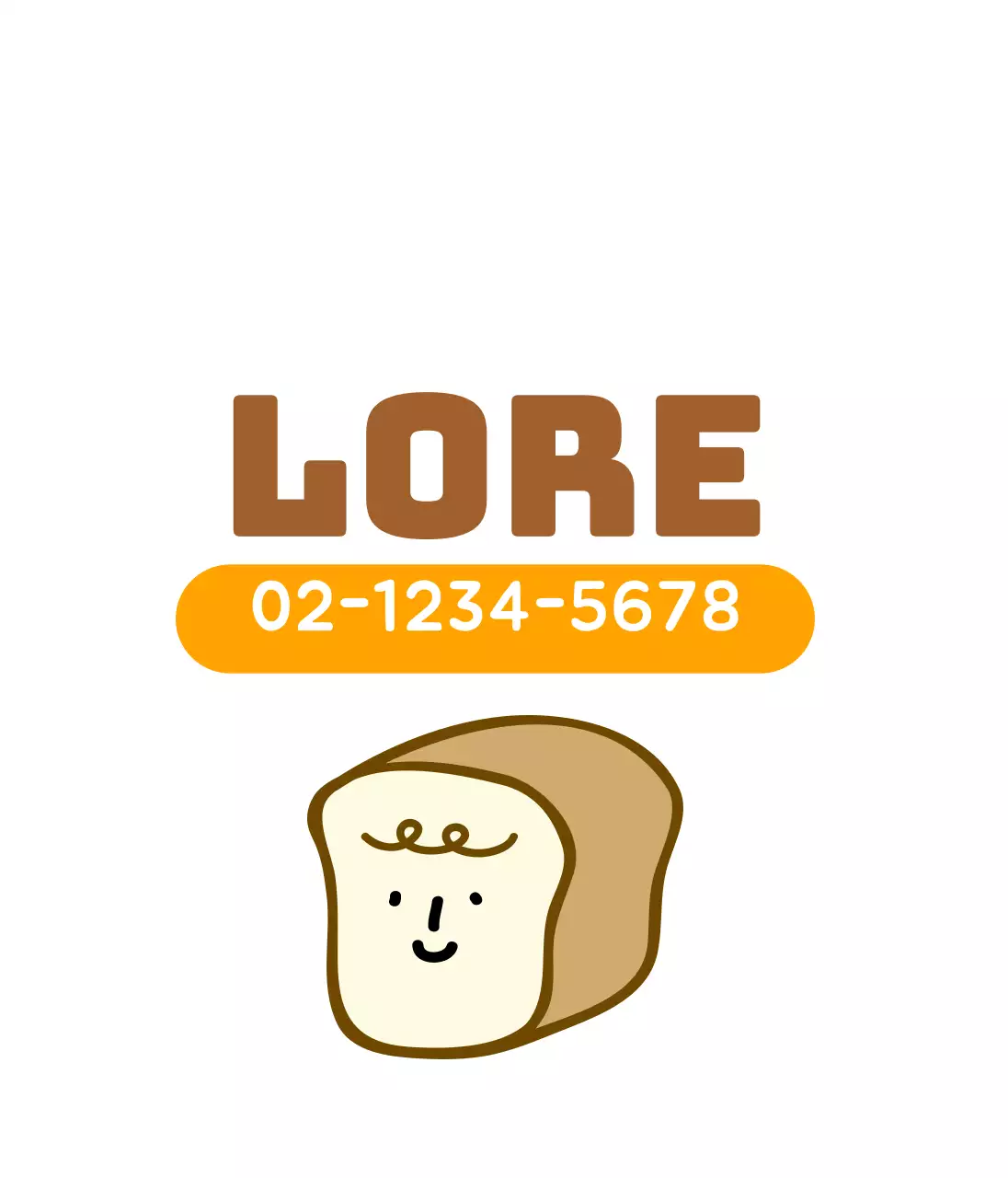 Promoot je witte geïllustreerde bakkerij