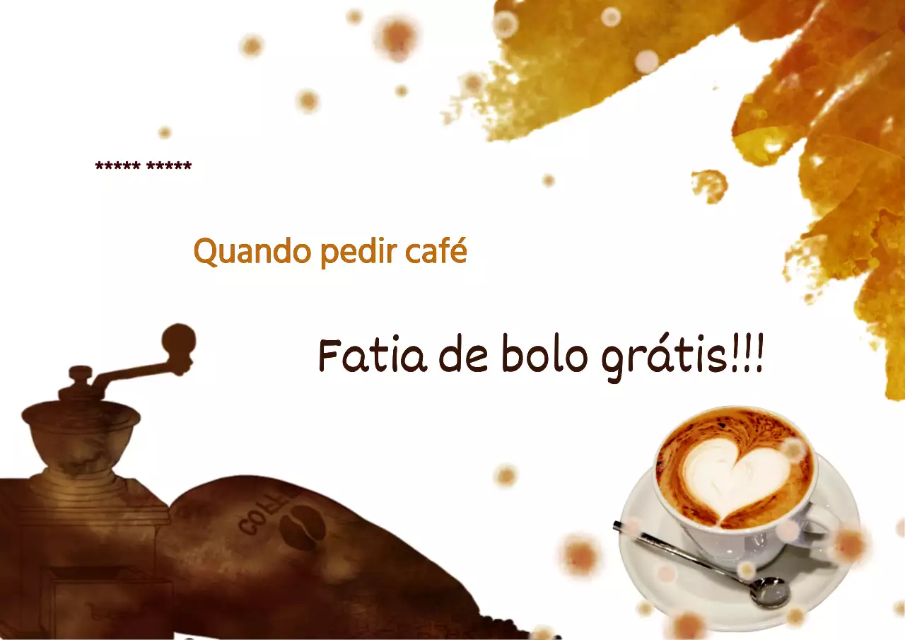 Promover o seu café de ilustração branca