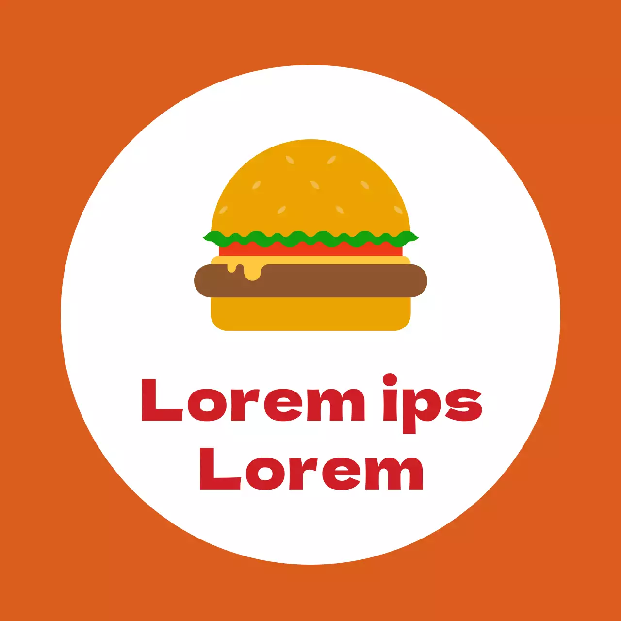 Vermilion Illustration niedlichen Restaurant handgemachte Burger Förderung