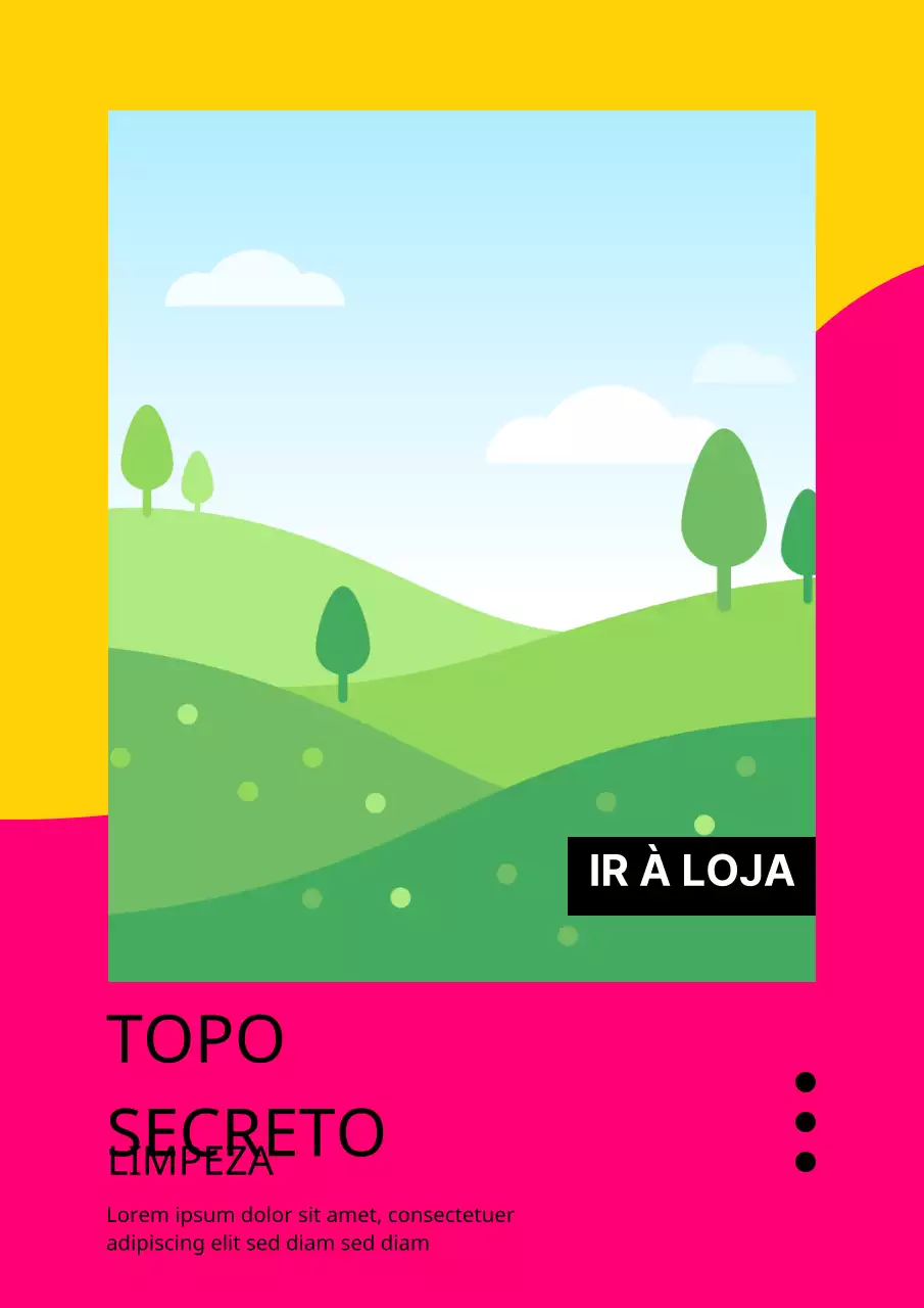 Diferentes layouts com fotos coloridas de alta saturação