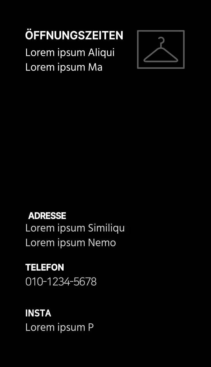 Visitenkarten für Bekleidungsgeschäfte