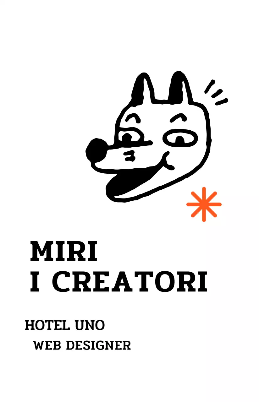 Illustrazione di un personaggio dei cartoni animati in nero e colori accesi Profilo della carta del tempio