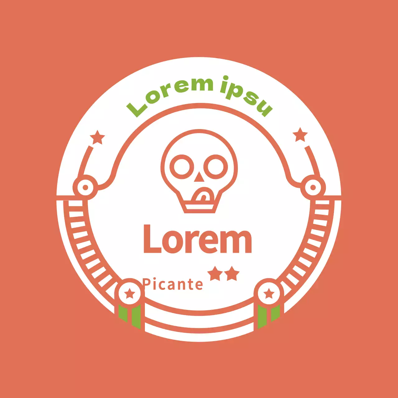 Pegatina de salsa picante de inspiración vintage