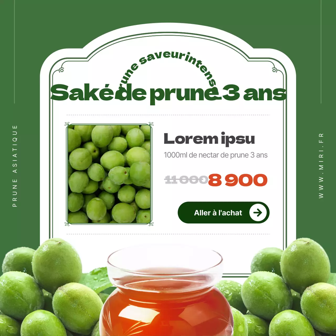 Les bienfaits des prunes dans un écrin de verdure cardnews design