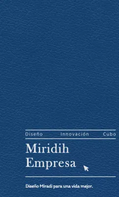 Portada de la agenda con el eslogan y el logotipo de su empresa de diseño