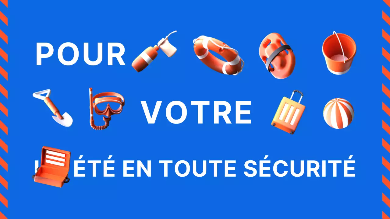 Un guide orange et bleu pour la sécurité aquatique en été