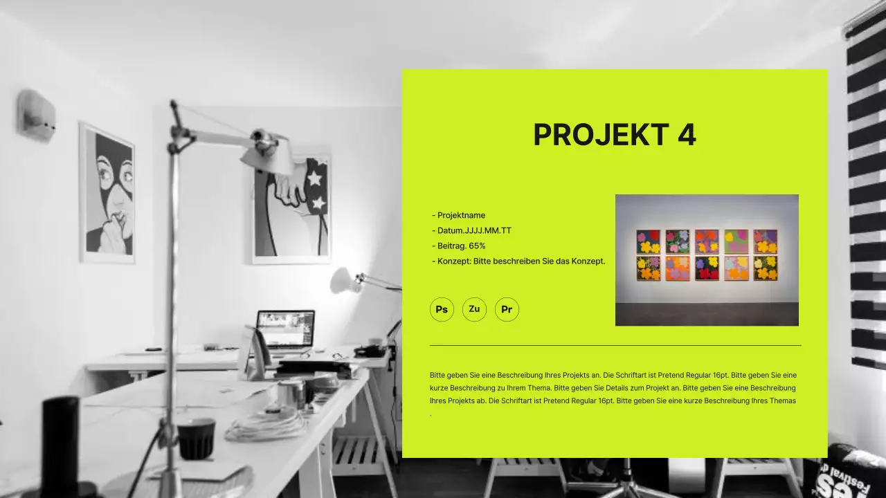 Raster-Konzept Designer-Mappe in Lindgrün und Schwarz