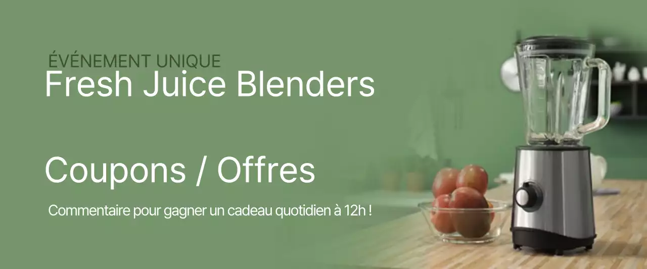 Bannière d'événement pour mixeur de cuisine en vert