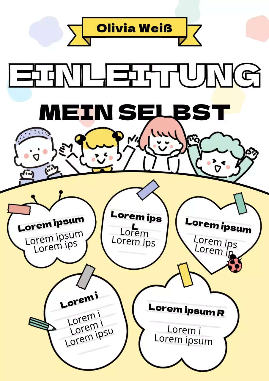 Cute gelb und weiß Kind Bio-Konzept