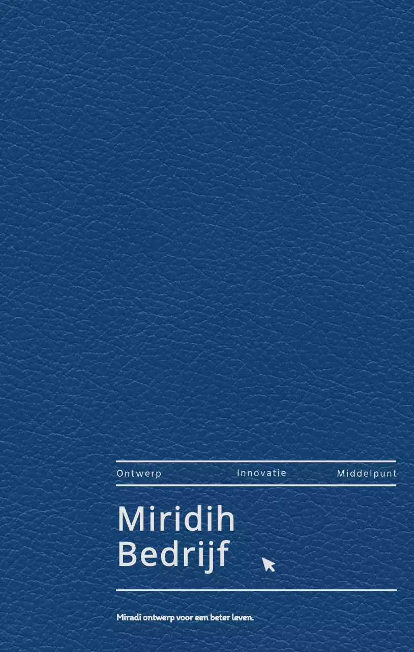 Agenda-omslag met de slogan en het logo van je ontwerpbedrijf