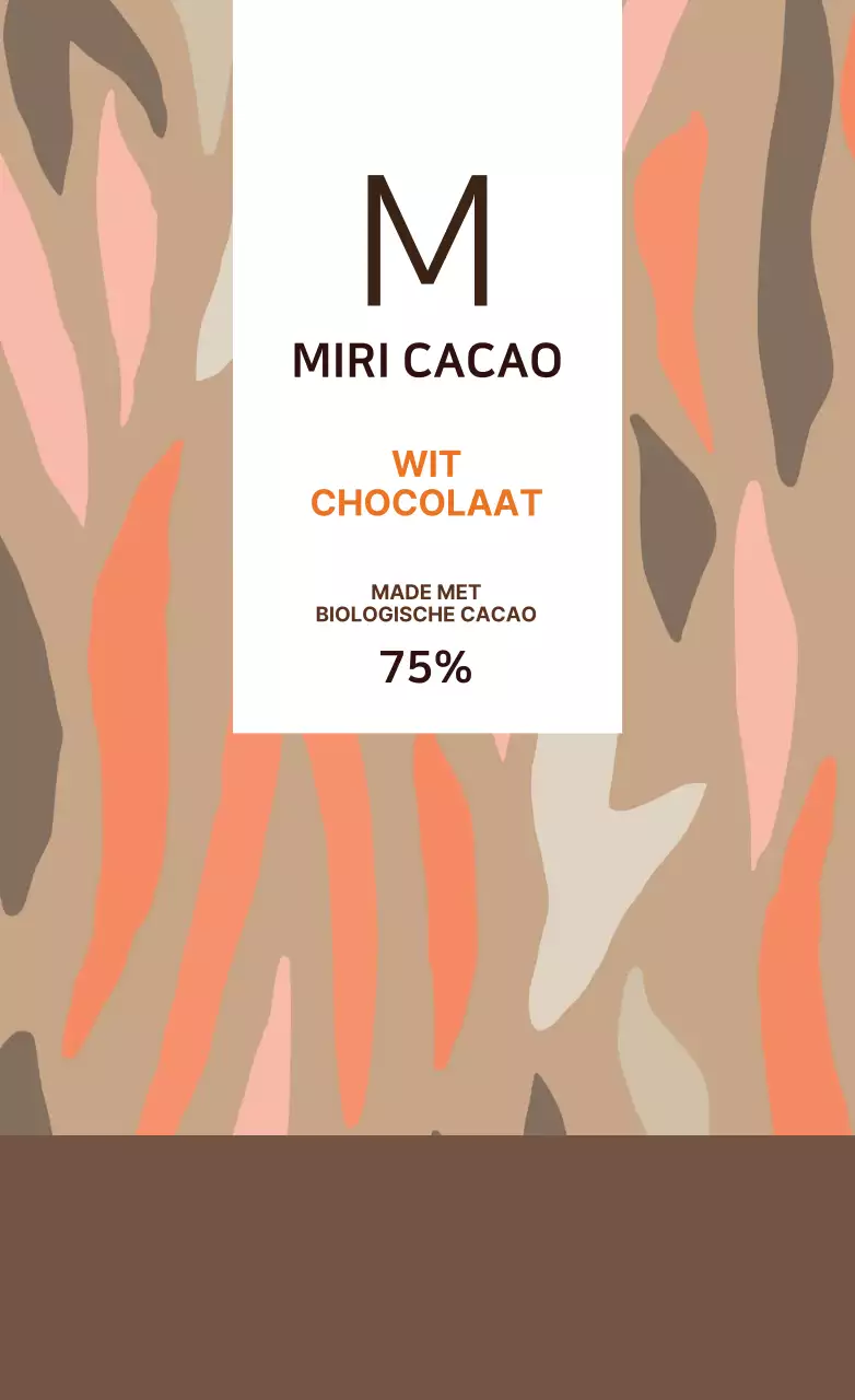 Theelabel met groen boompatroon