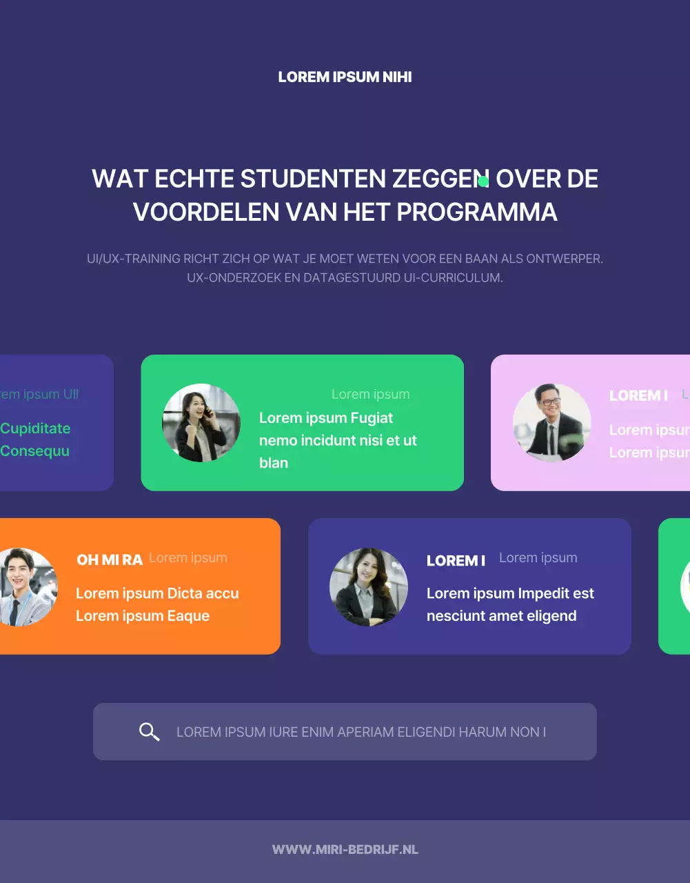 Marineblauw, eenvoudig vormconcept Intern jobtrainingssysteem