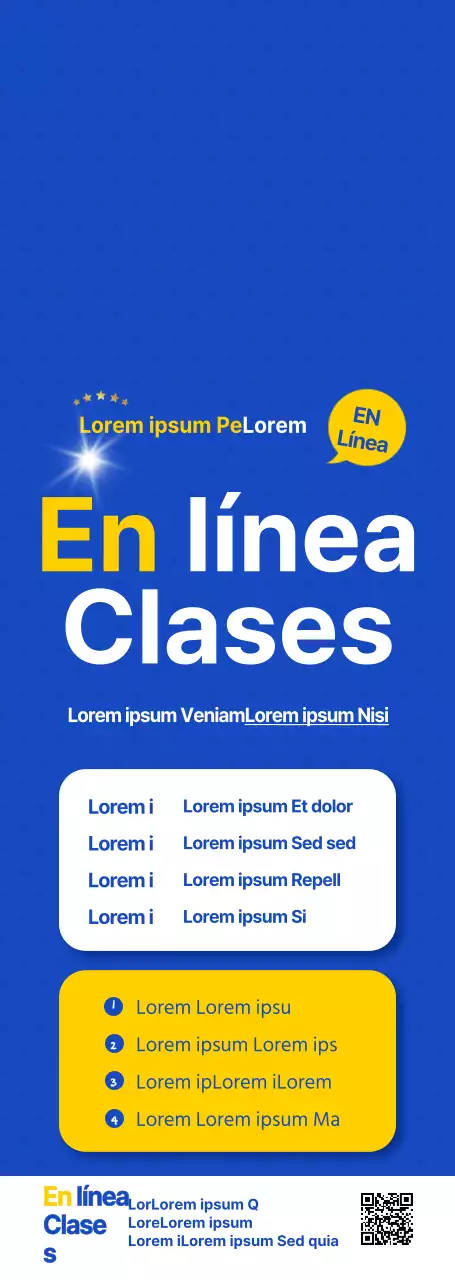 Azul y blanco limpios para anunciar y promocionar ofertas de empleo de formación en línea