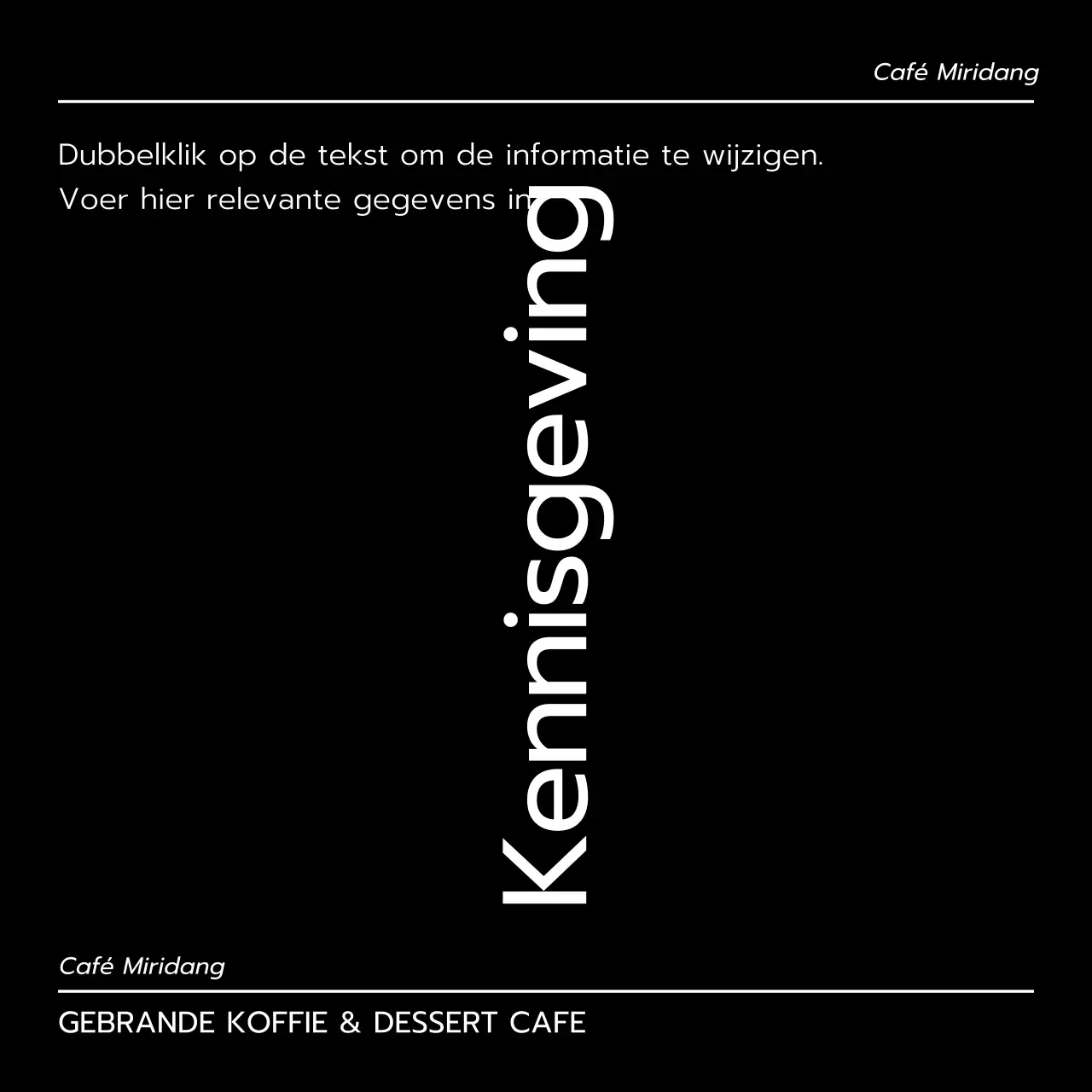 Zwart-wit minimalistisch café bundelpakket