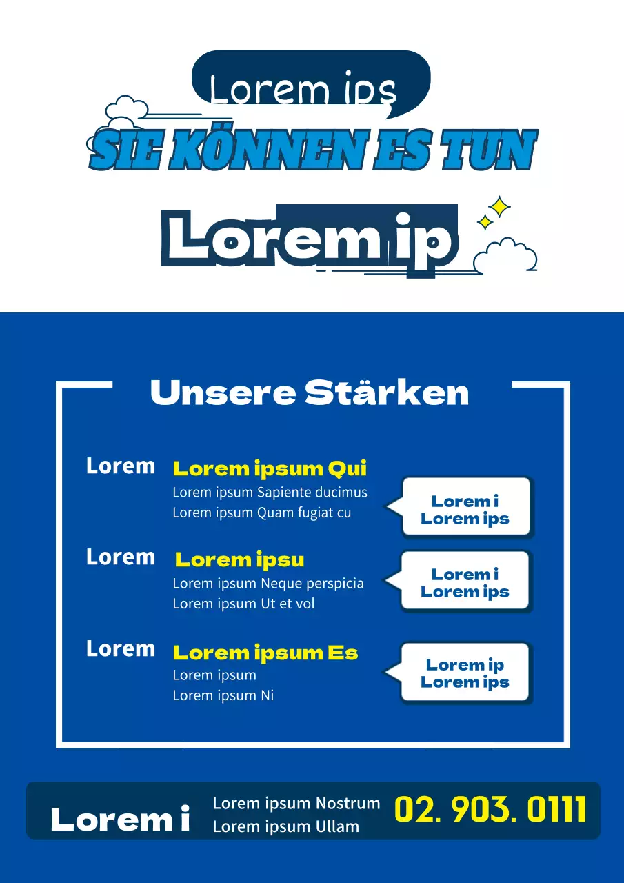Förderung englischsprachiger Schulen in Blau und Gelb