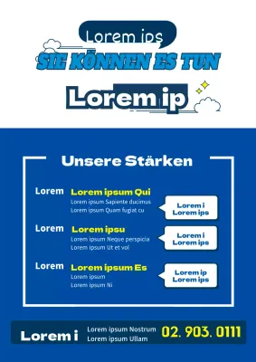 Förderung englischsprachiger Schulen in Blau und Gelb