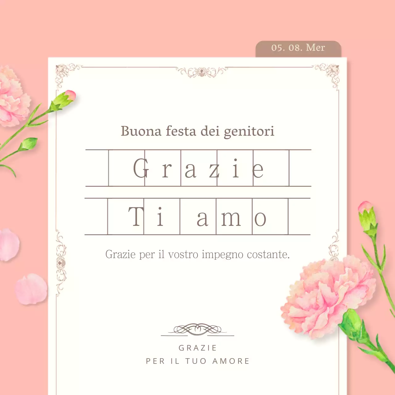 Apprezzamento per la festa della mamma