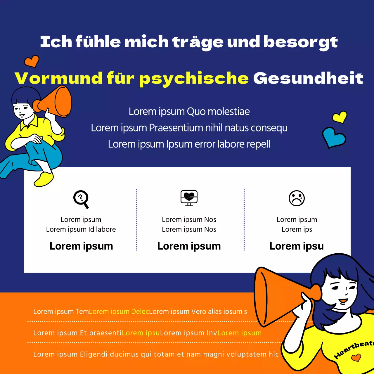 Melden Sie sich an, um Benachrichtigungen über Informationen zur Jugendförderpolitik mit lustigen und verspielten Illustrationen in Orange und Marineblau zu erhalten.