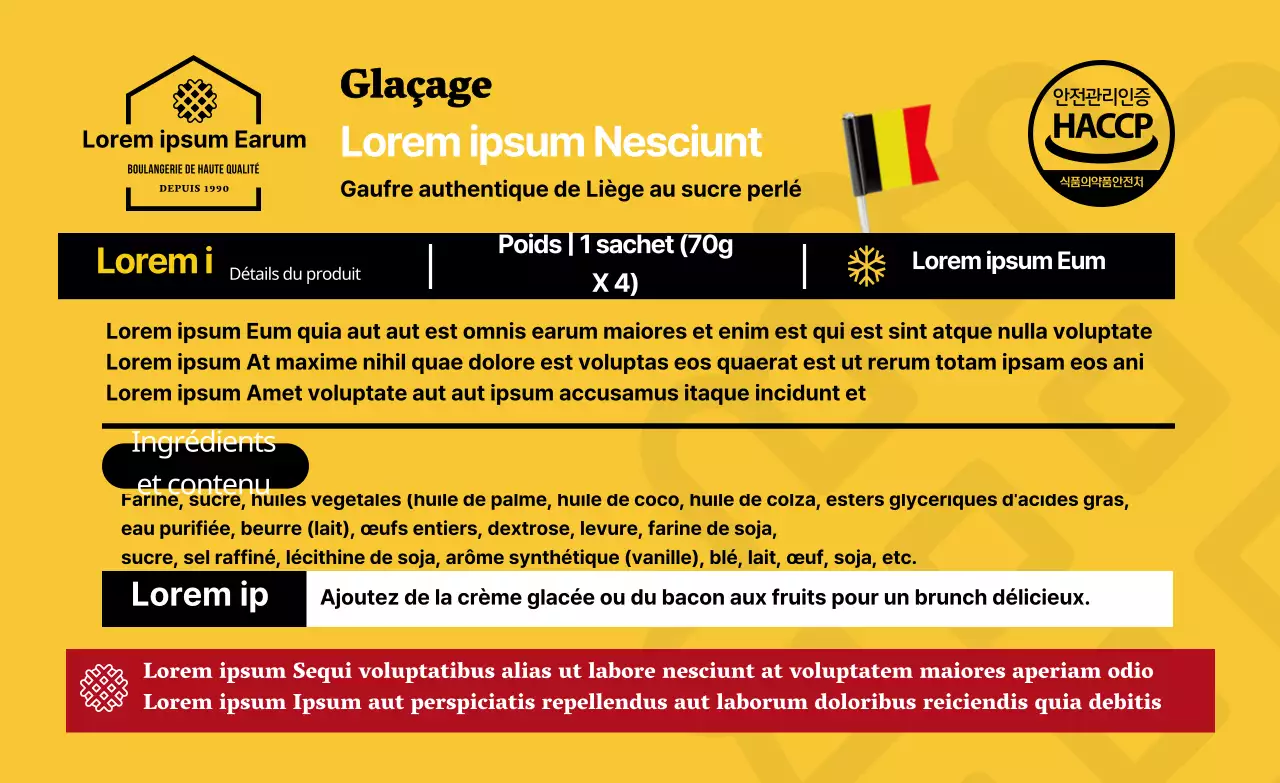 Logo jaune Drapeau Détails gaufrés