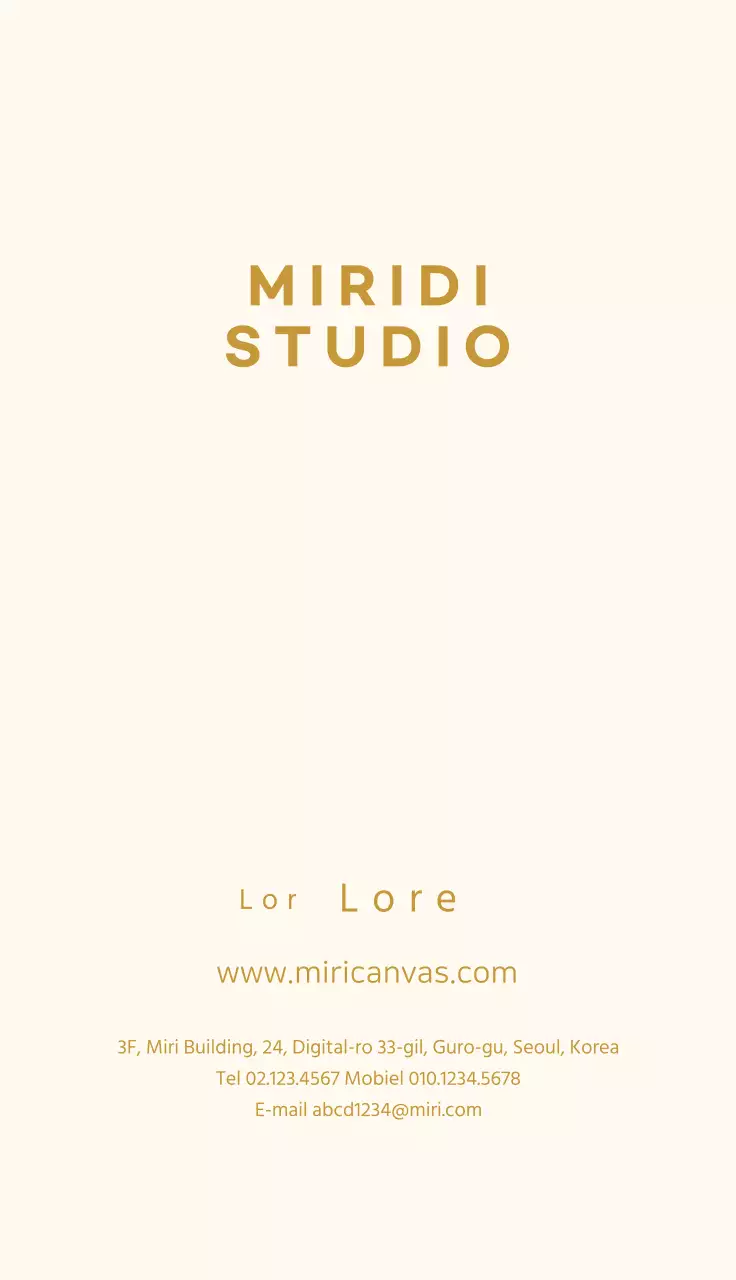 Beige cirkelvormig logo studio