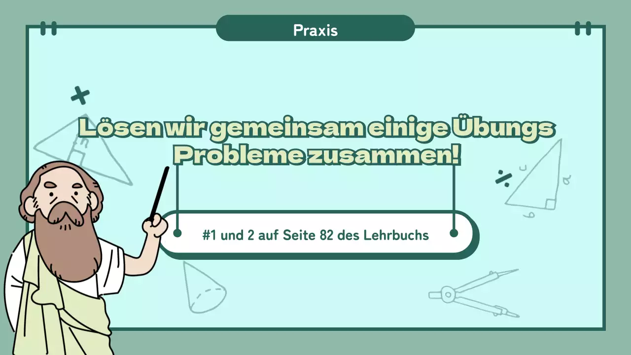 Präsentationen in Pastellfarben mit Figuren im Klassenzimmer