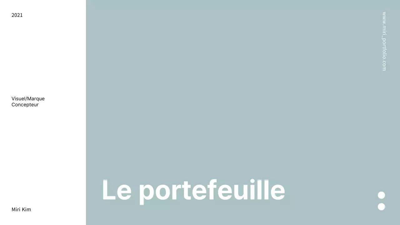 Portfolio avec une mise en page épurée