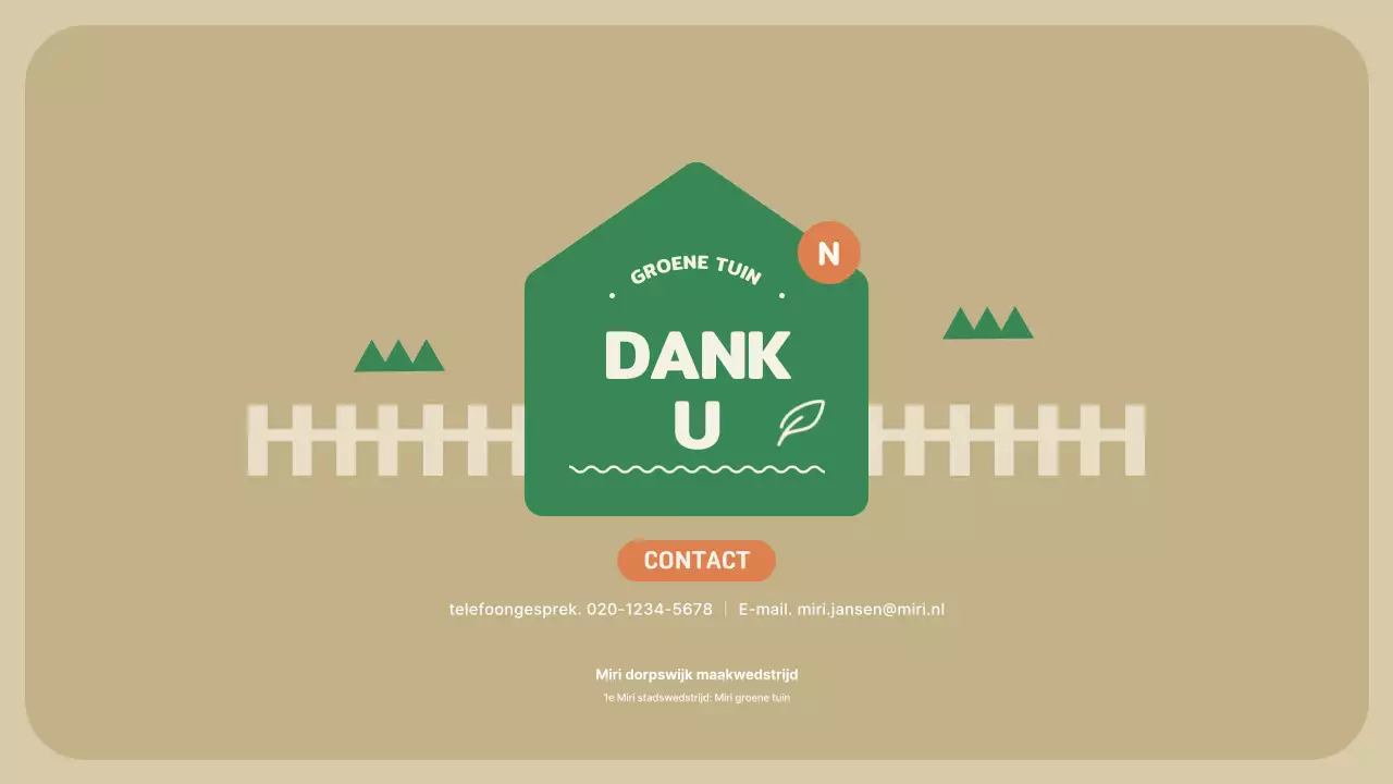 Voorstel voor wedstrijd voor groen-oranje buurtmoestuin