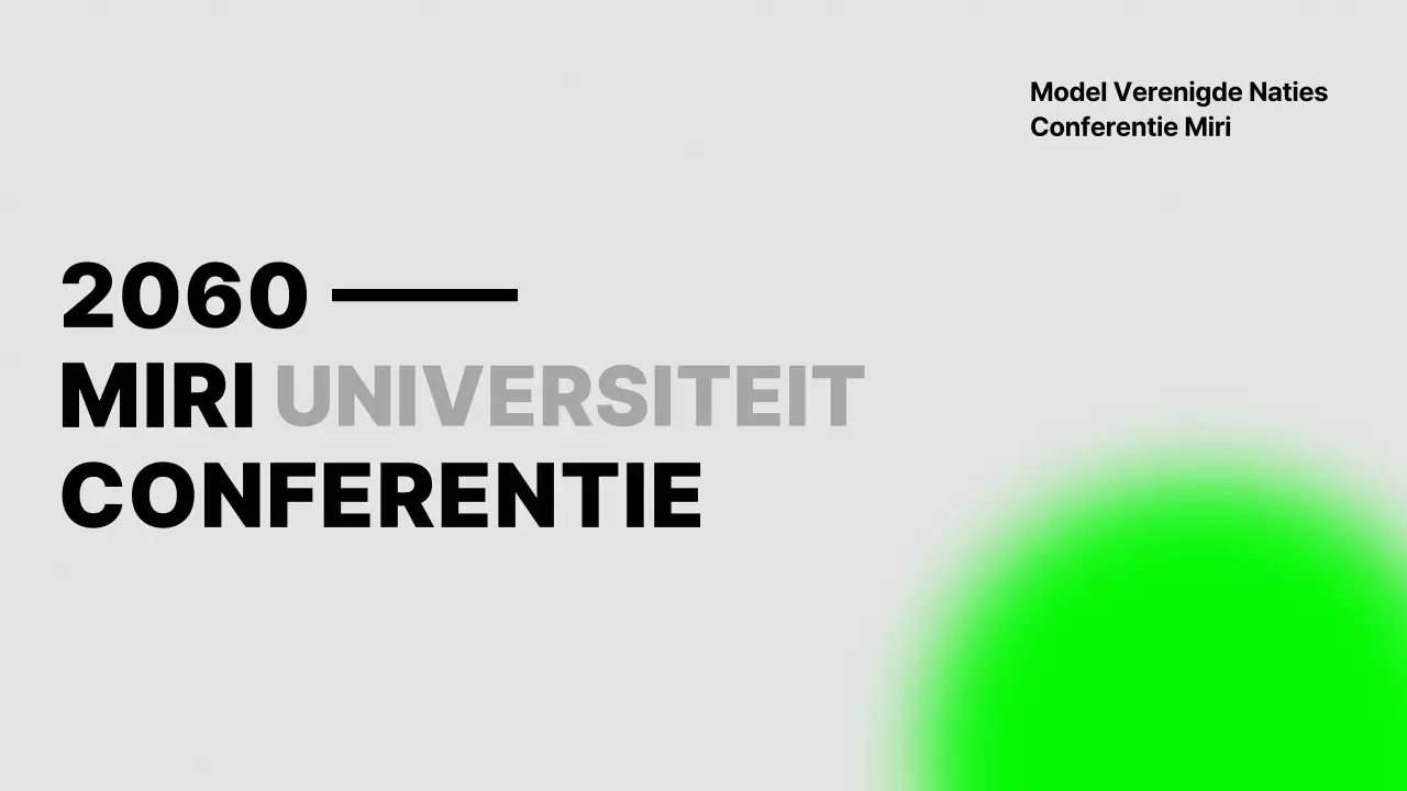 Eenvoudige conferentie-oriëntatiepresentatie in grijs en limoengroen