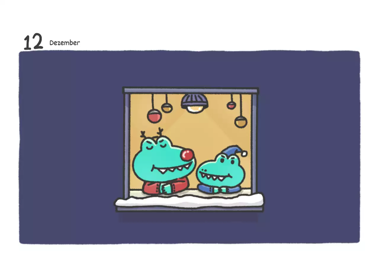 Ein Kalender mit einem niedlichen Argo-Illustrationskonzept