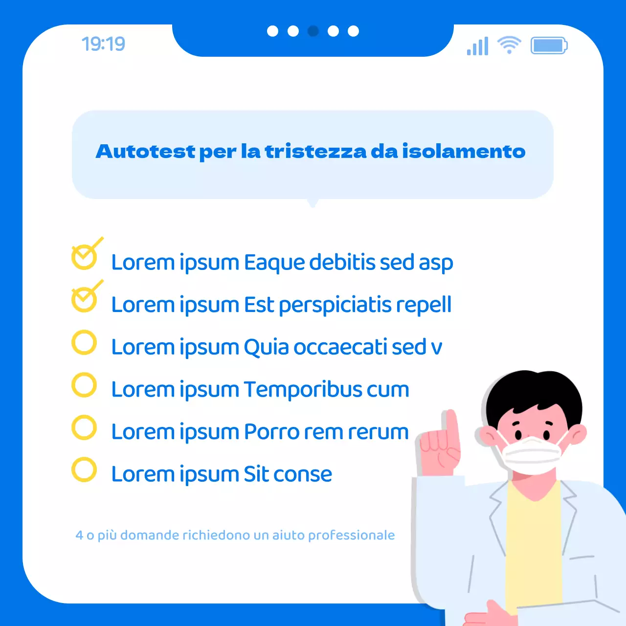 Corona Blue con tema chat blu