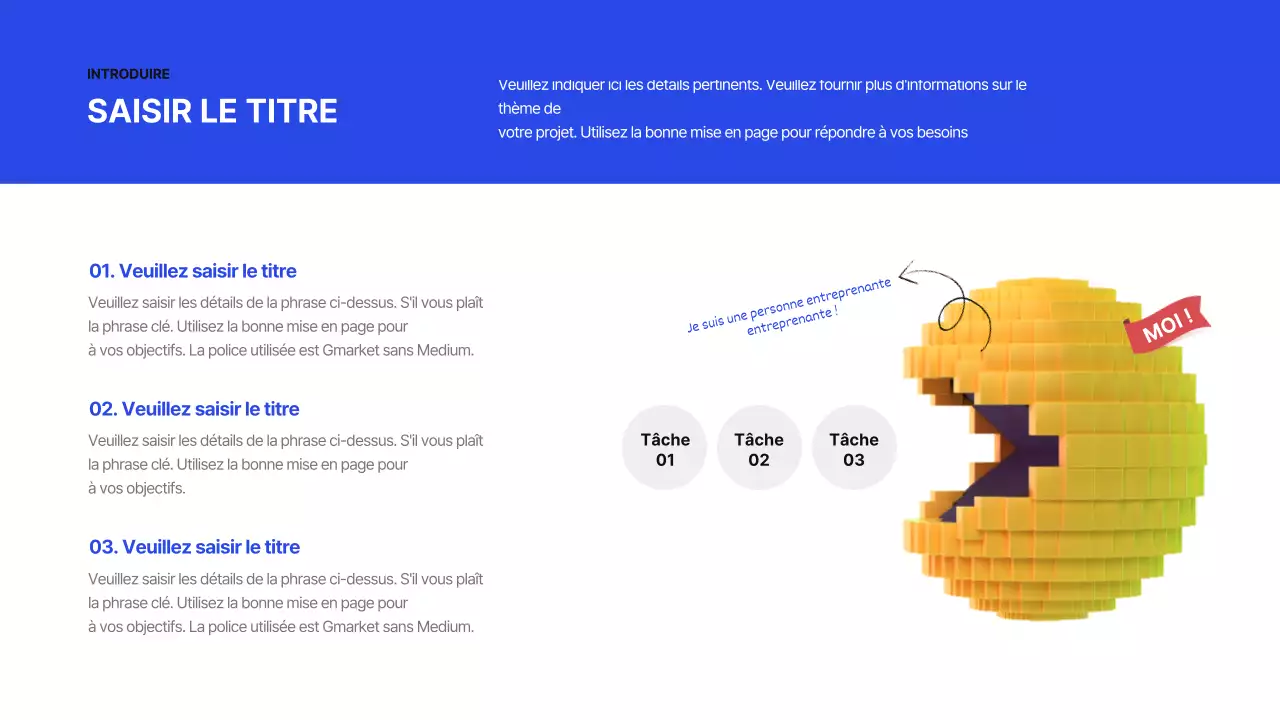 Portefeuille d'emplois bleu et simple