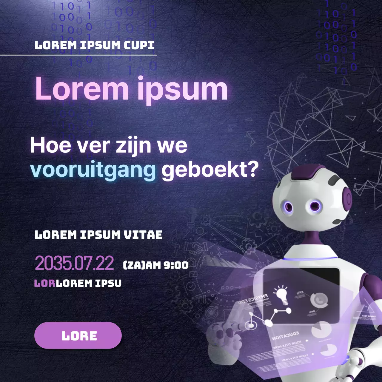 Donkere sjabloon met een futuristisch gevoel van ruimte-LED-licht
