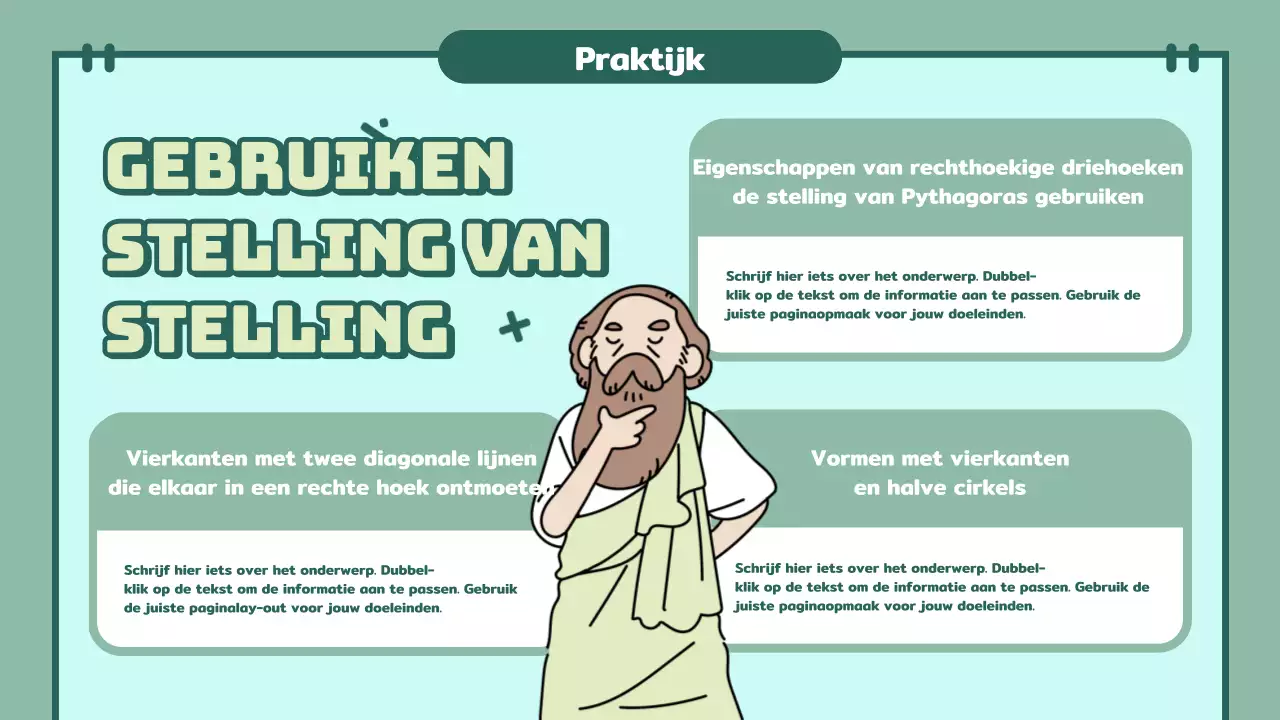 Pastelkleurige klaslokaalpresentaties met personages