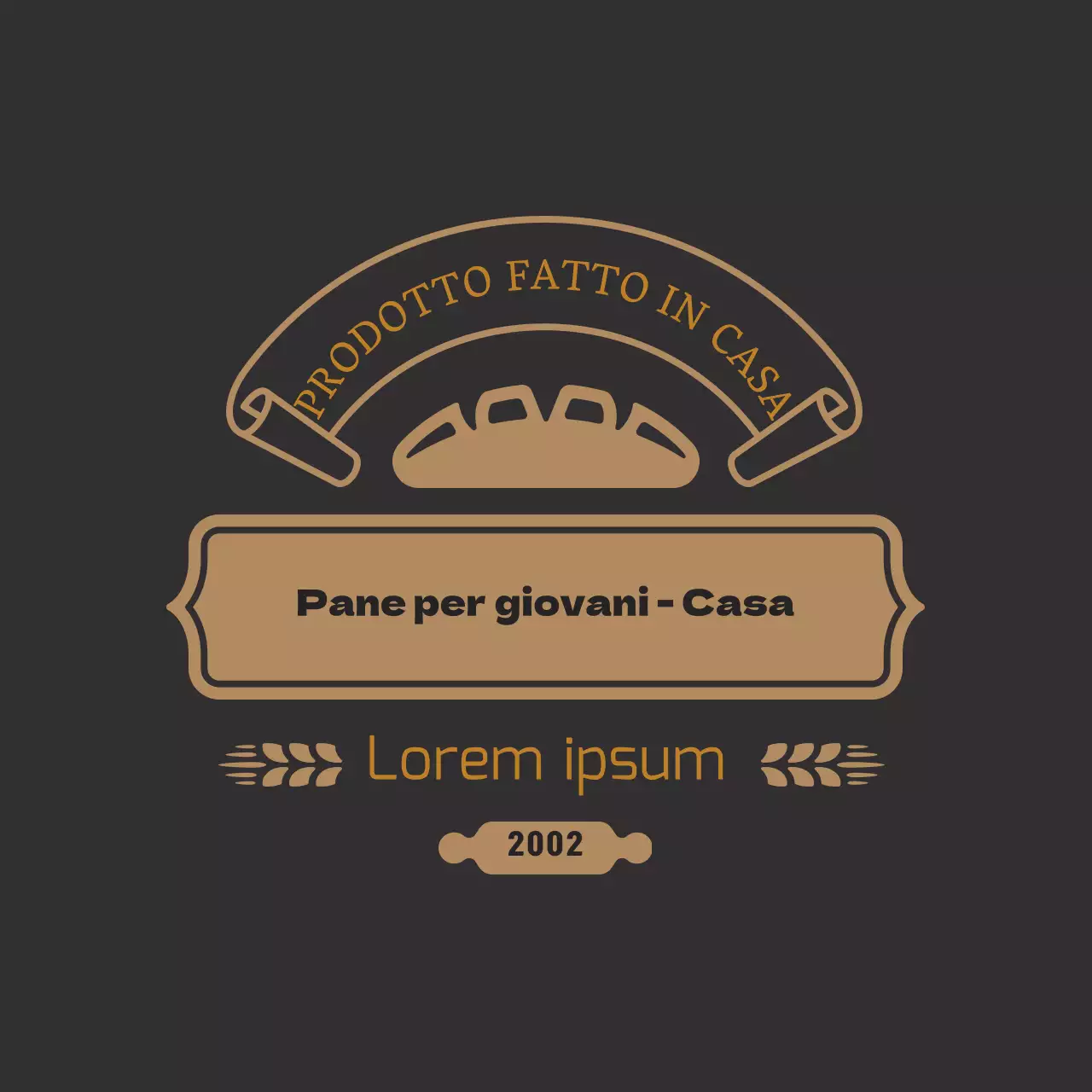 Etichetta di pasticceria vintage con acetosella