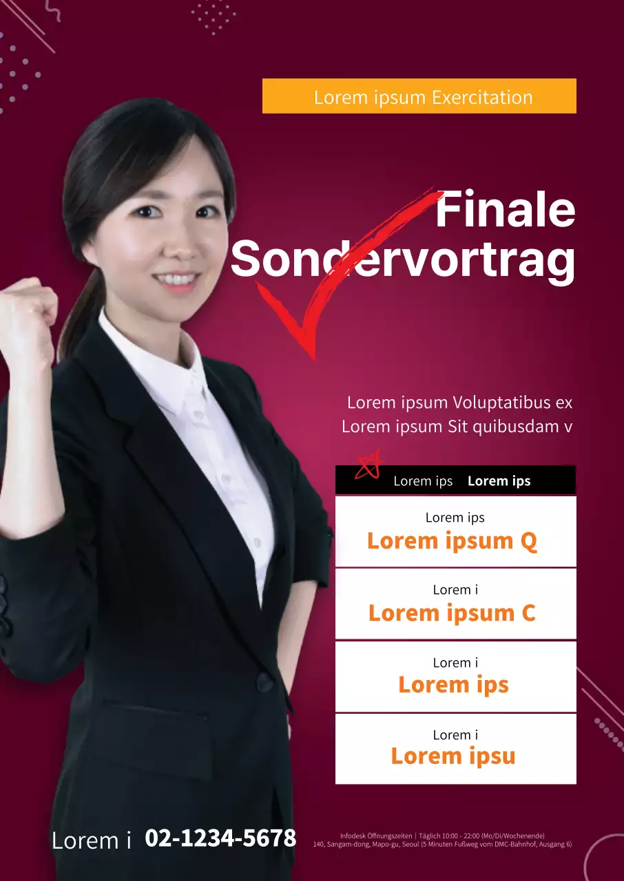 Rotes FotoKurstextHervorhebungSonderveranstaltungenSchulwerbung