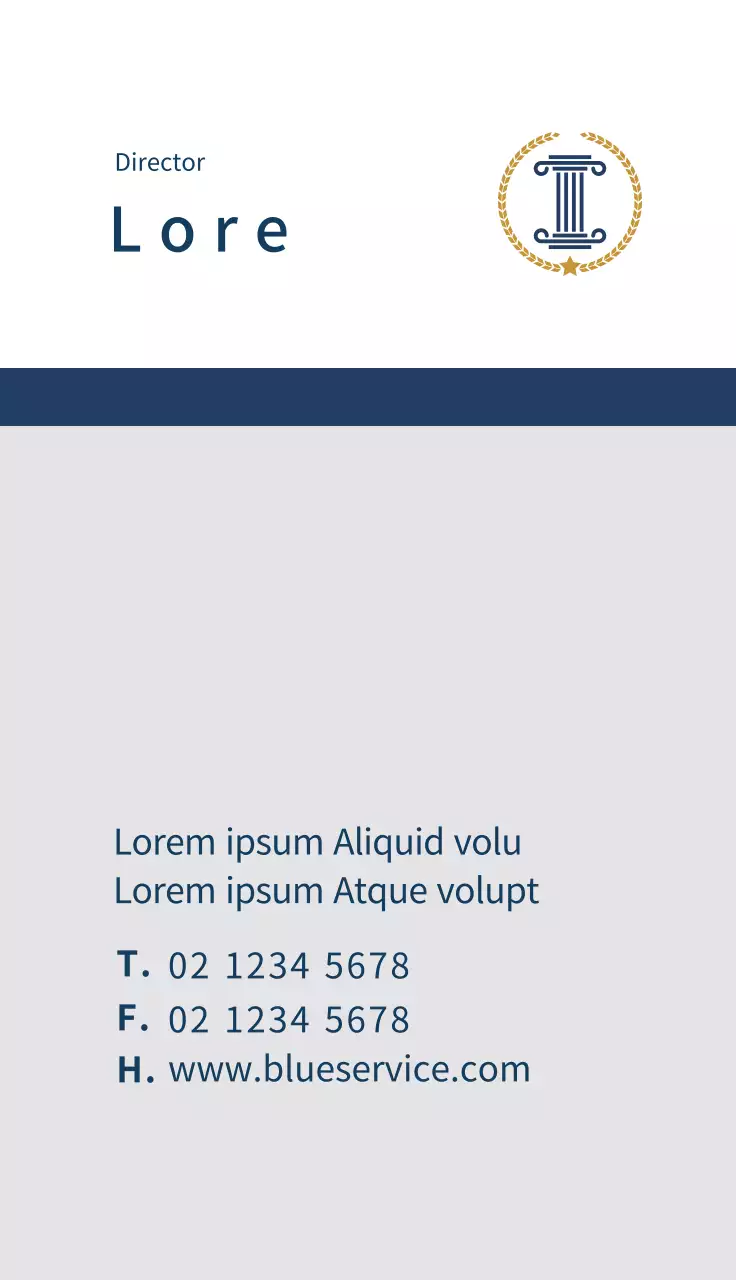 Logotipo azul bufete de abogados limpio