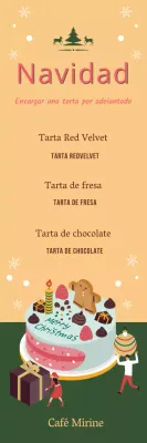 Tarta de Navidad Ilustrada con Naranja Reserva en el Café