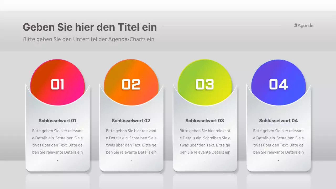 Einfache, dreidimensionale Agenda-Karte
