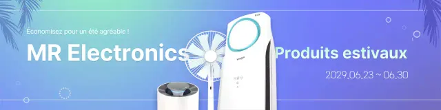 L'électronique en vente dans des dégradés de menthe et de bleu