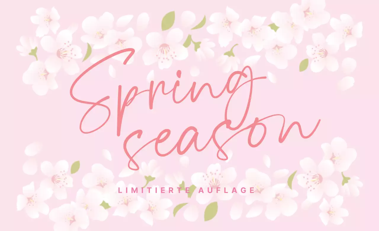 Rosa illustriert Niedlichkeit Frühling im Ruhestand Ausgabe Etikett