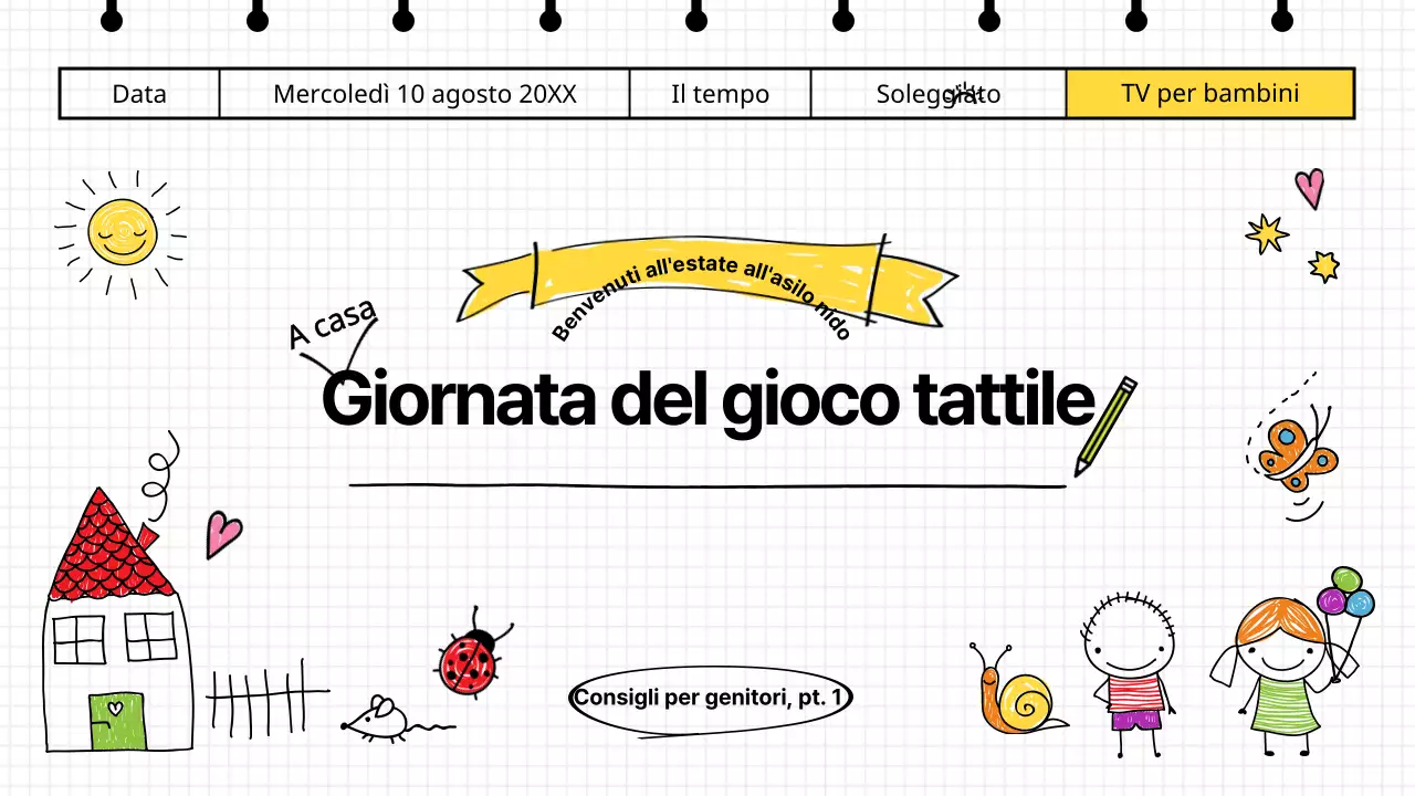 Educazione ludica tattile per bambini con un simpatico concetto di diario YouTubeThumbnail