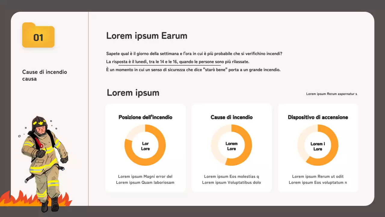 Formazione sulla sicurezza antincendio con un concetto di file explorer beige