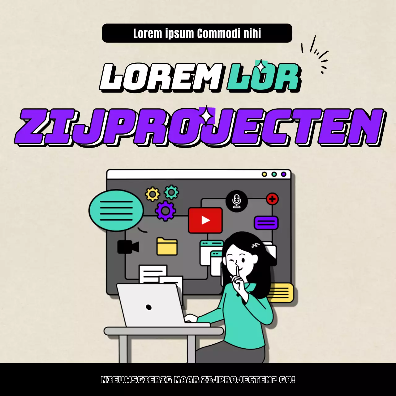 Een inleiding tot schattige geïllustreerde nevenprojecten en bijbaantjes